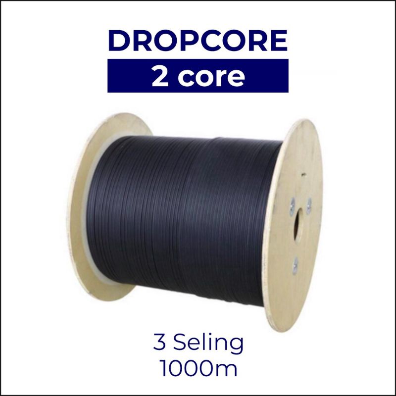 FTTH Drop Wire 2 Core 3 Seling Drop Cable For Network ISP Use designat