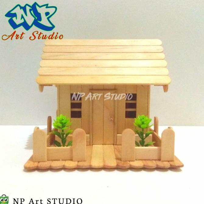 Miniatur Rumah Stik Es Krim Kecil