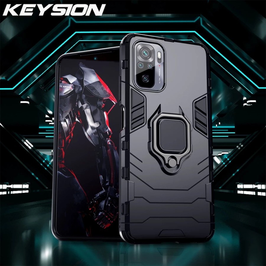 CASE XIAOMI REDMI NOTE 10 10s RUGGED ARMOR ROBOT STANDING IRING CASE