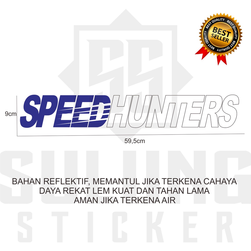 Stiker Kaca Mobil Depan Speedhunter Cutting Sticker