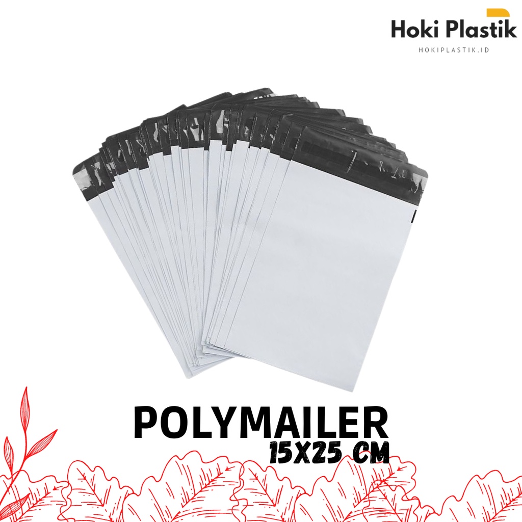 POLYMAILER 15x25 cm WARNA HITAM PUTIH SILVER PLASTIK PACKING OLSHOP LEM PLASTIC AMPLOP KEMASAN BAJU CELANA ASESORIS HIJAB MOTIF POLOS CUSTOM SABLON PREMIUM GLOSSY TEBAL BESAR KECIL KANTONG WADAH KRESEK PRINT HD HDPE LDPE ANEKA MURAH