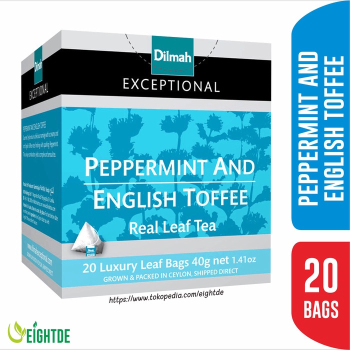 

DILMAH EXCEPTIONAL PEPPERMINT AND ENGLISH TOFFEE 20S