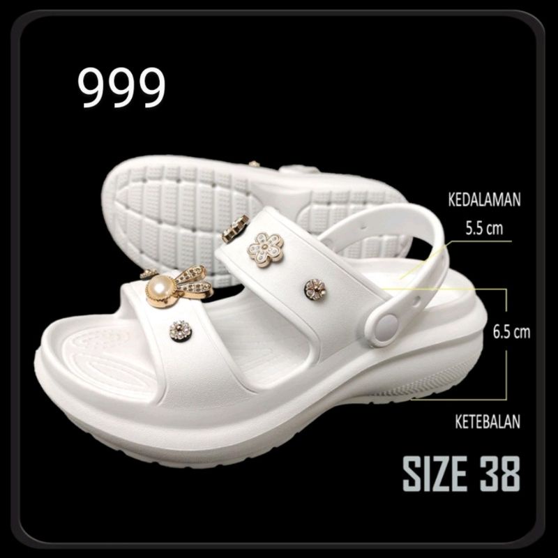 Sandal Wedges Wanita Jibbitz, Sandal Gladiator Wanita, Sendal Gunung Wanita, Sandal Tali 2in1