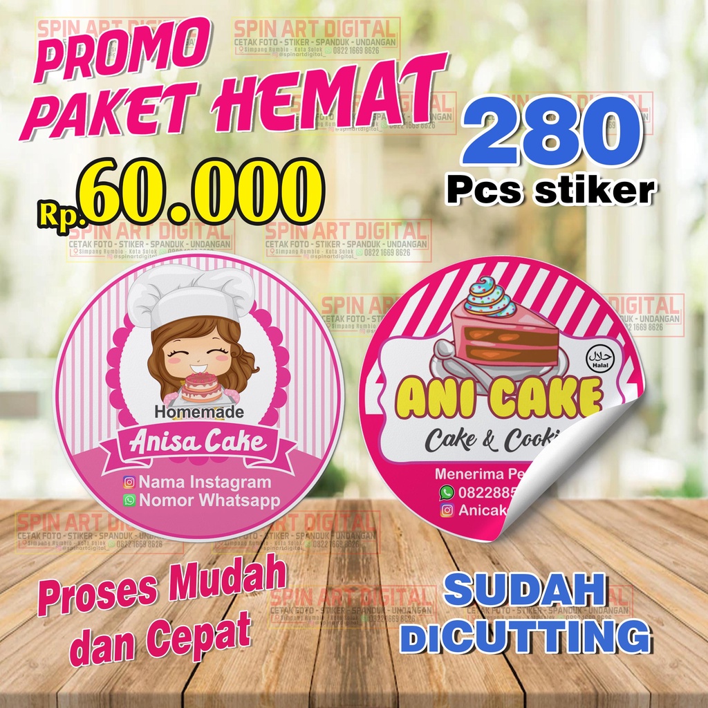 

PROMO HEMAT STIKER MEREK / LABEL MAKANAN KUE KERING / DONAT / CAKE