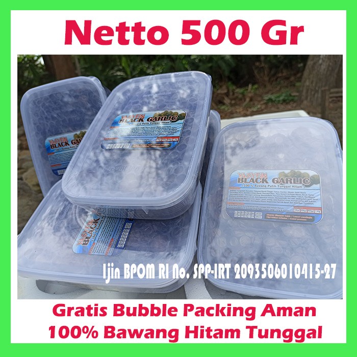 BAWANG PUTIH HITAM TUNGGAL 500 GR - BLACK GARLIC LANANG