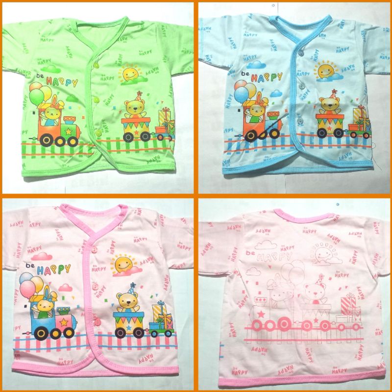 3 potong Baby Joel BAJU PENDEK BABY SIZE M Warna Print