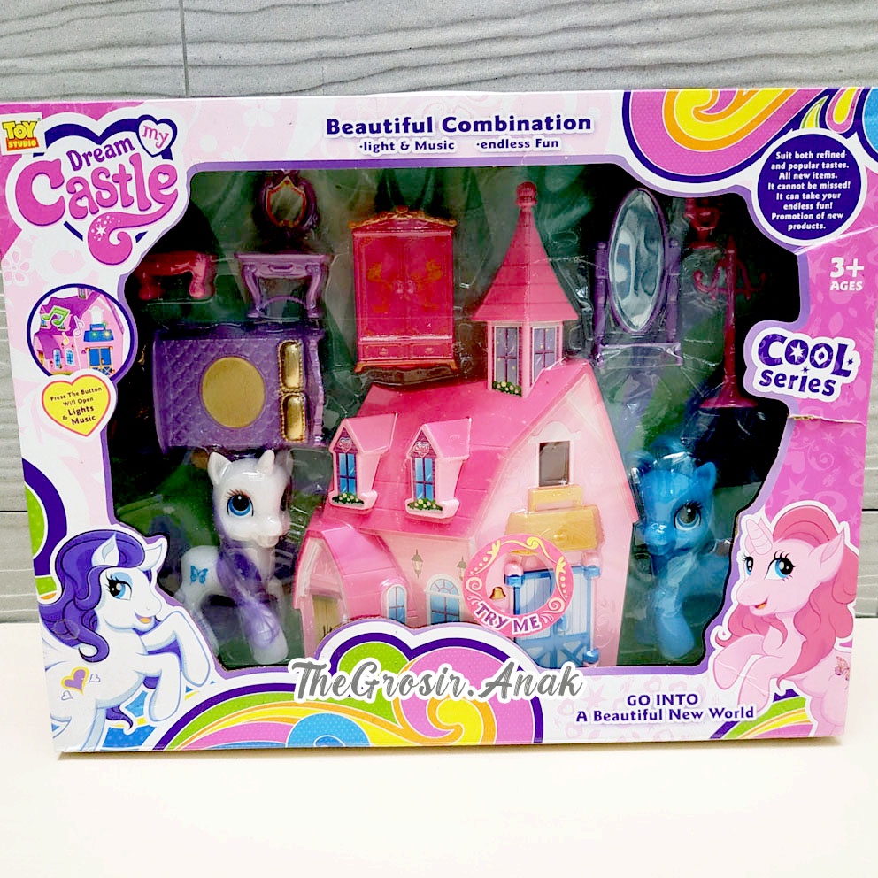 My Dream Castle Little Pony Mainan Istana Rumah Boneka Play House