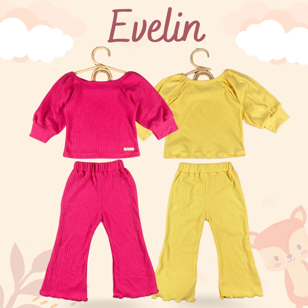 1-3THN SETELAN ANAK EVELIN ONESET ANAK PREREMPUAN by MYBEE