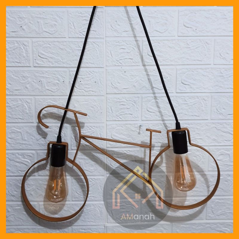 [COD] KAP LAMPU GANTUNG SEPEDA/NORDIC IRON BIKE VINTAGE DEKORASI LAMPU GANTUNG