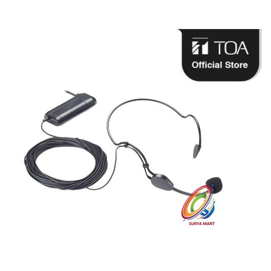 Mic Microphone Bando Headset Toa Original ZM 370 HS AS / Mikropon Toa ZM 370 HS AS