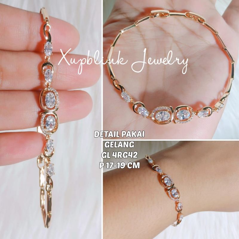 Gelang Rantai Titanium Nori Permata Awet Dipakai Harian