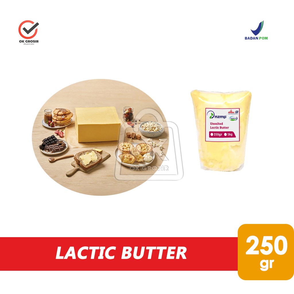 Anchor LACTIC Unsalted Butter / Mentega Krim Fermentasi FONTERRA (250 gr)