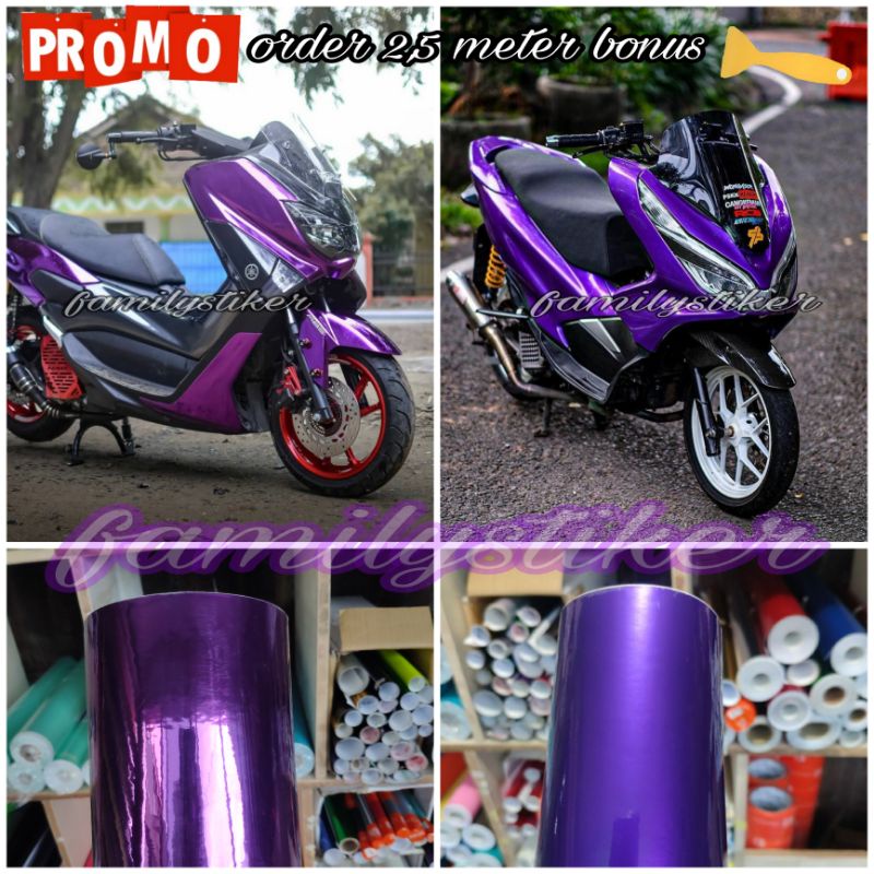 Sticker Ungu Mettalik Candy Sekotlet Ungu Candy Sticker Ungu Scotlite Motor Ungu Crom