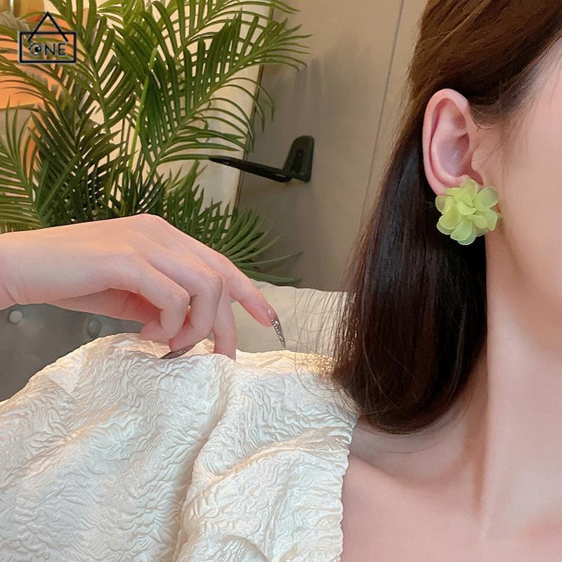 COD❤️Anting Tusuk Wanita Bentuk Bunga Bahan Akrilik Gaya Korea Untuk Musim Semi Panas-A.one