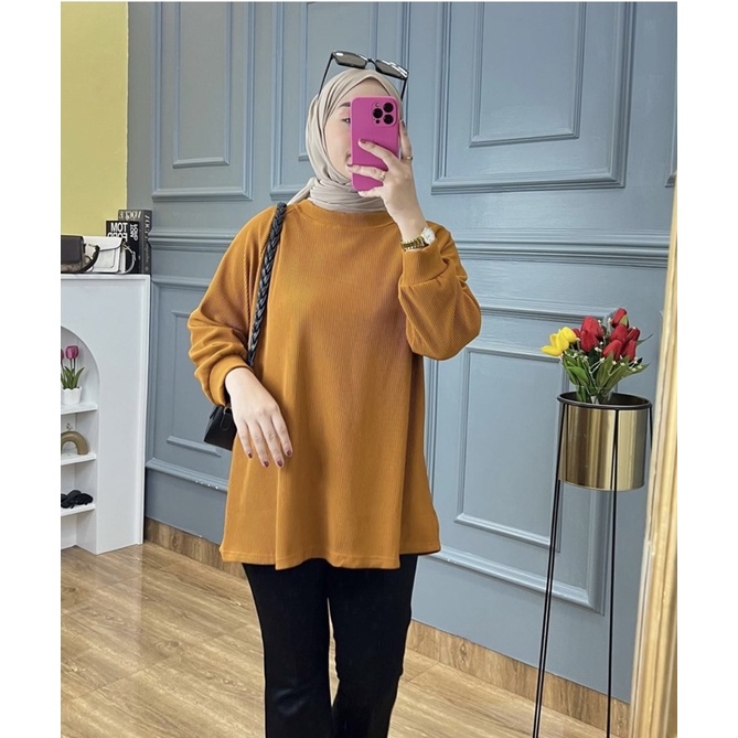 1248 atasan oversize merk clarke atasan hanover