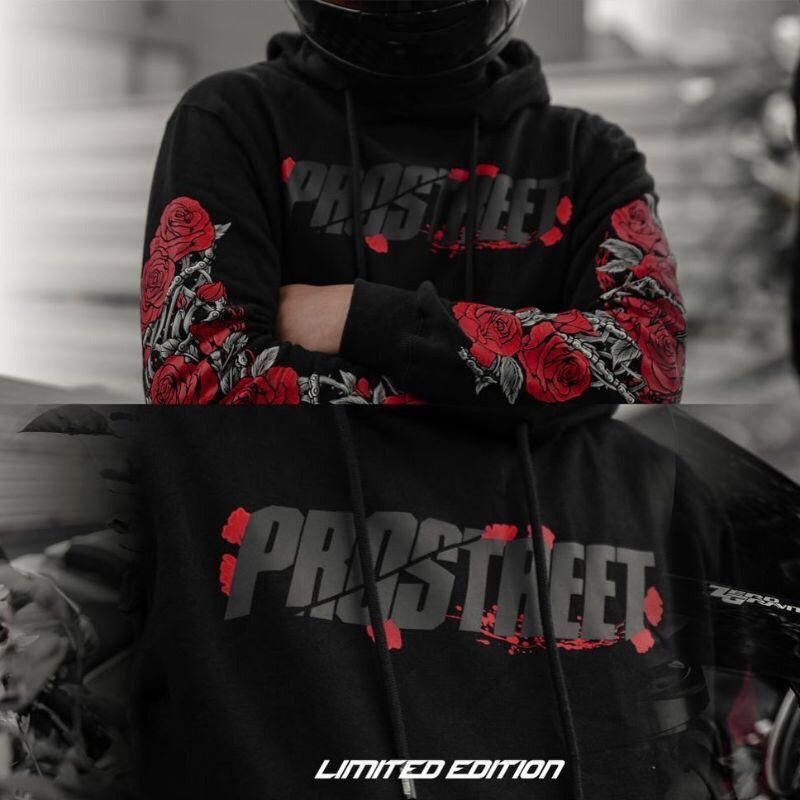 HOODIE | PROSTREET | BLOOD FLOWER PREMIUM | NEW | ORIGINAL - JAKET SWEATER PROSTREET ANUBIS M L XL X