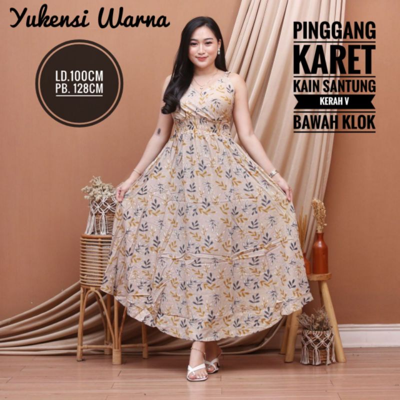 daster yukensi kekinian smoke kerut yukensi payung kain adem realpict