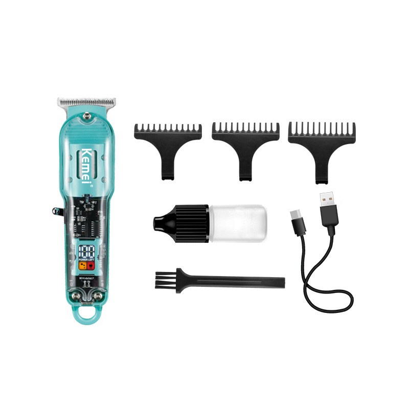 Kemei Alat Cukur Rambut Km-1133 Transparan Hair Clipper
