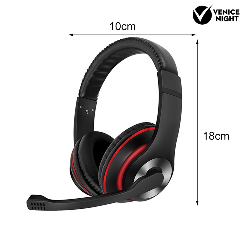 (VNEP) (Berkabel) GM-005 Headphone 3.5mm Jack Noise Reduction Retractable Earphone dengan Mic untuk Gaming