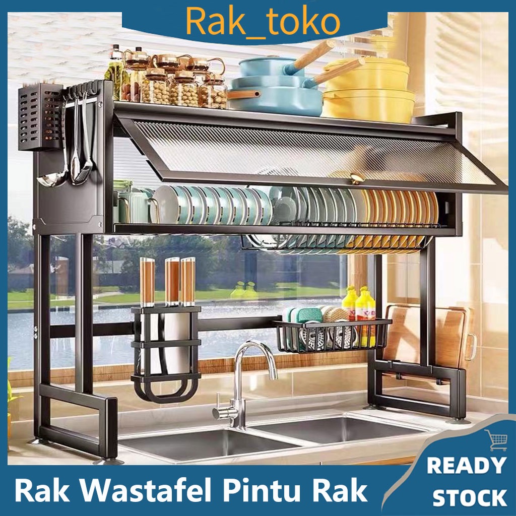 Rak Dapur Rak Wastafel Pintu Kabinet Fungsi Rak Penyimpanan Multi-Layer