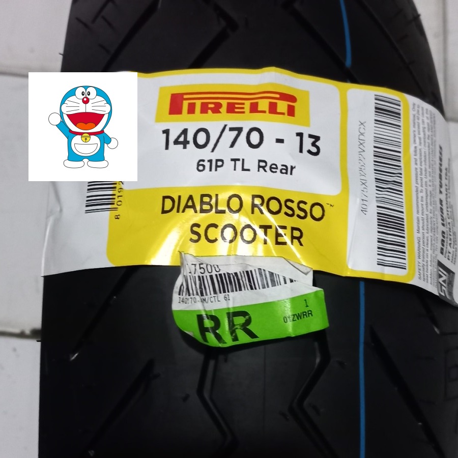Ban pirelli diablo rosso scooter 140/70-13 ban belakang nmax Tubeless
