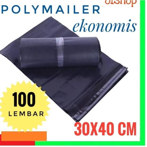

30x40 cm Plastik polymailer,kantong plastik packing olshop+lem isi 100