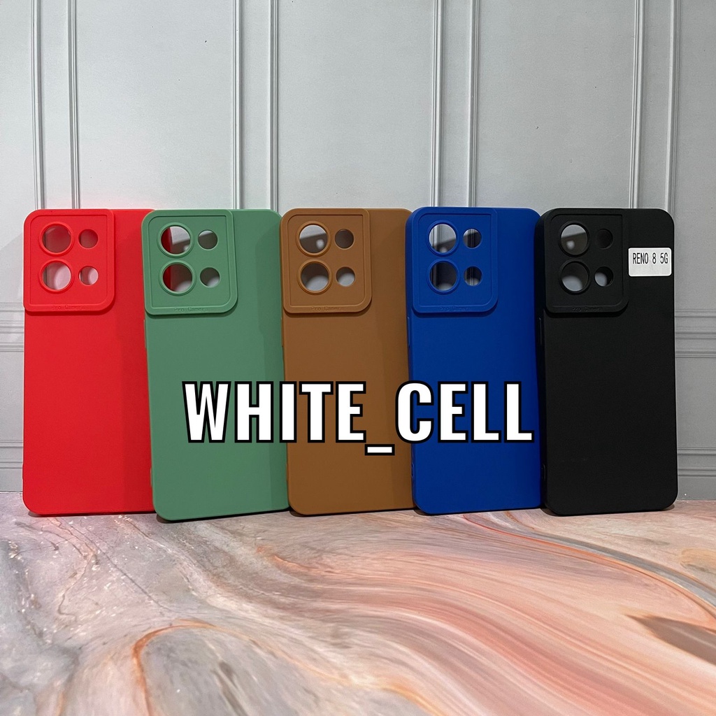 SoftCase ProCamera Silicon Matte Case Full Cover Oppo Reno 8 Pro 5G White_Cell