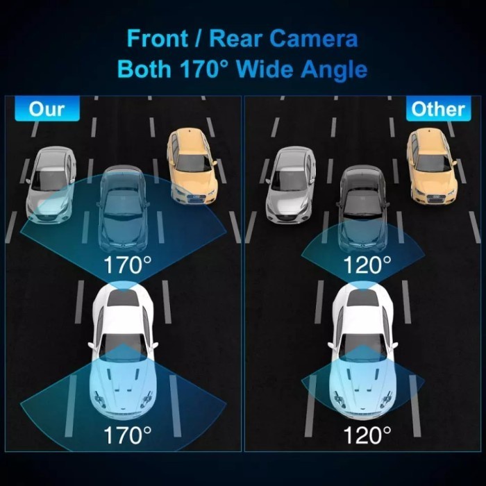 Dashcam Mirror Touch Screen Night Vison Kamera Mobil Spion V10
