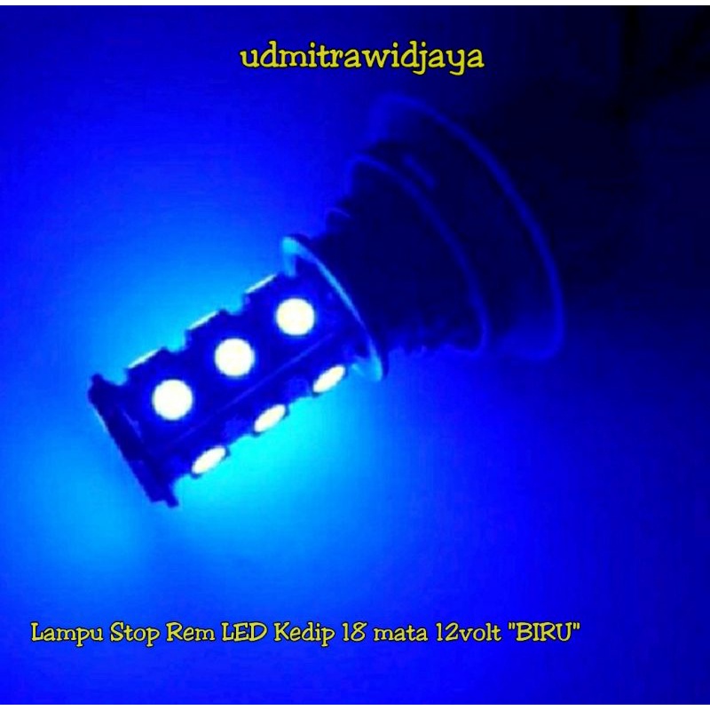 Lampu rem LED kedip 18 mata 12volt DC Lampu stop rem model kedip 12v kaki 2 plug and play mode kedip Lampu rem mobil motor truck 12volt DC sttrobo lampu