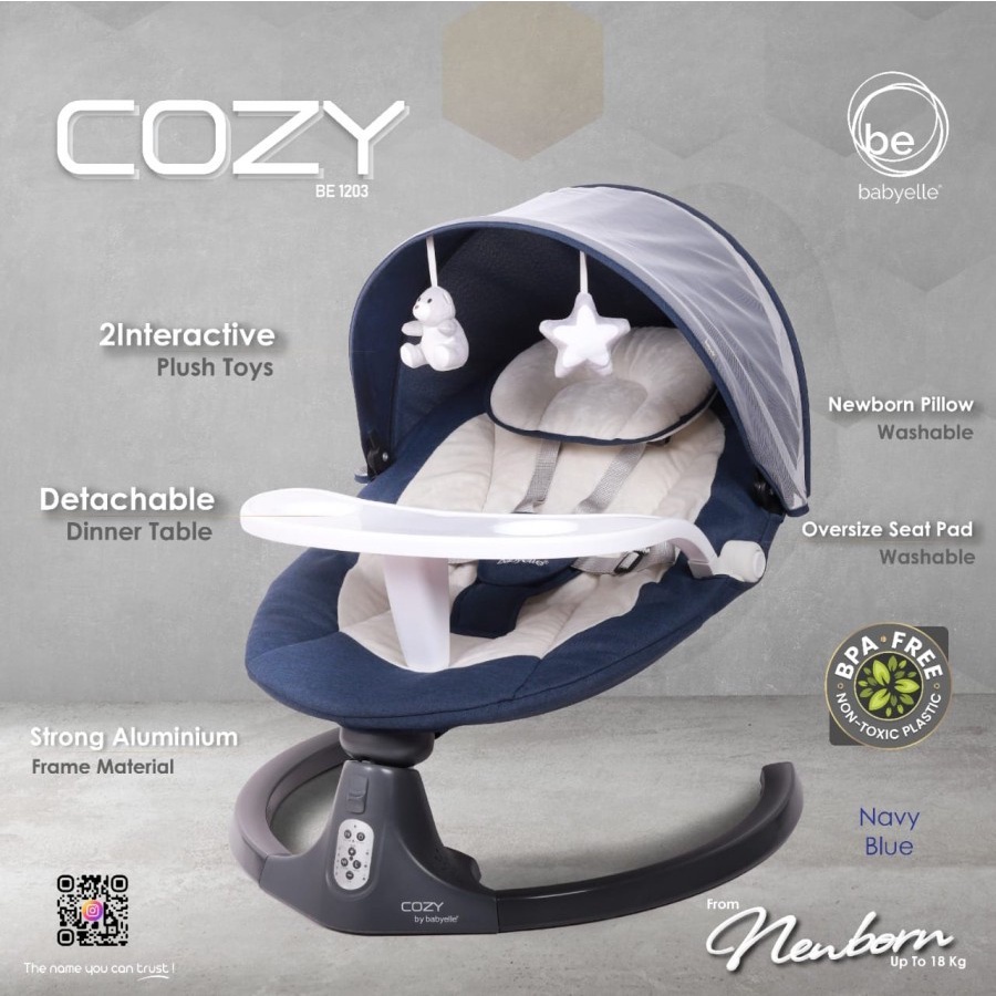 Makassar - Babyelle Waltz Swing / Babyelle BE 1203 Swing Cozy / Ayunan Bayi Elektrik Features / OTOMATIS Bouncer Swing