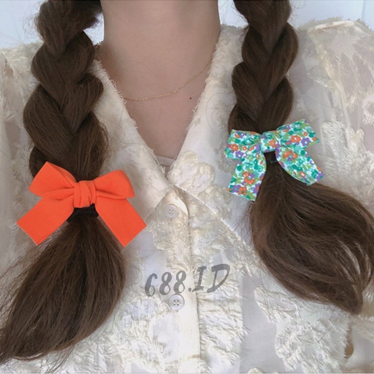 [688.id] Jepit Rambut 2pcs Pita Anak Perempuan Lucu Wanita Motif Korea Bunga Daisy Cantik JPT 02