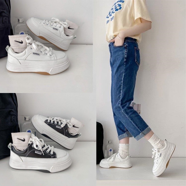 Sepatu Putih Perempuan Kasual Tali Sepatu Sneaker Cewek Cantik Import Sneakers Korean Look SP-219