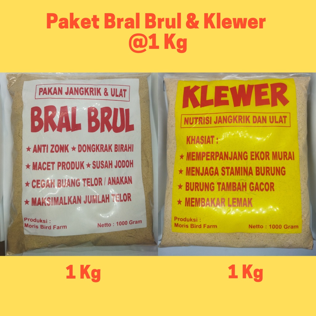 PAKET BRAL BRUL DAN KLEWER KEMASAN 1KG