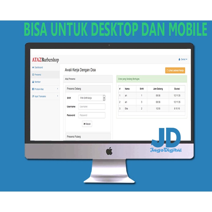 Aplikasi Kasir Barbershop Berbasis Web