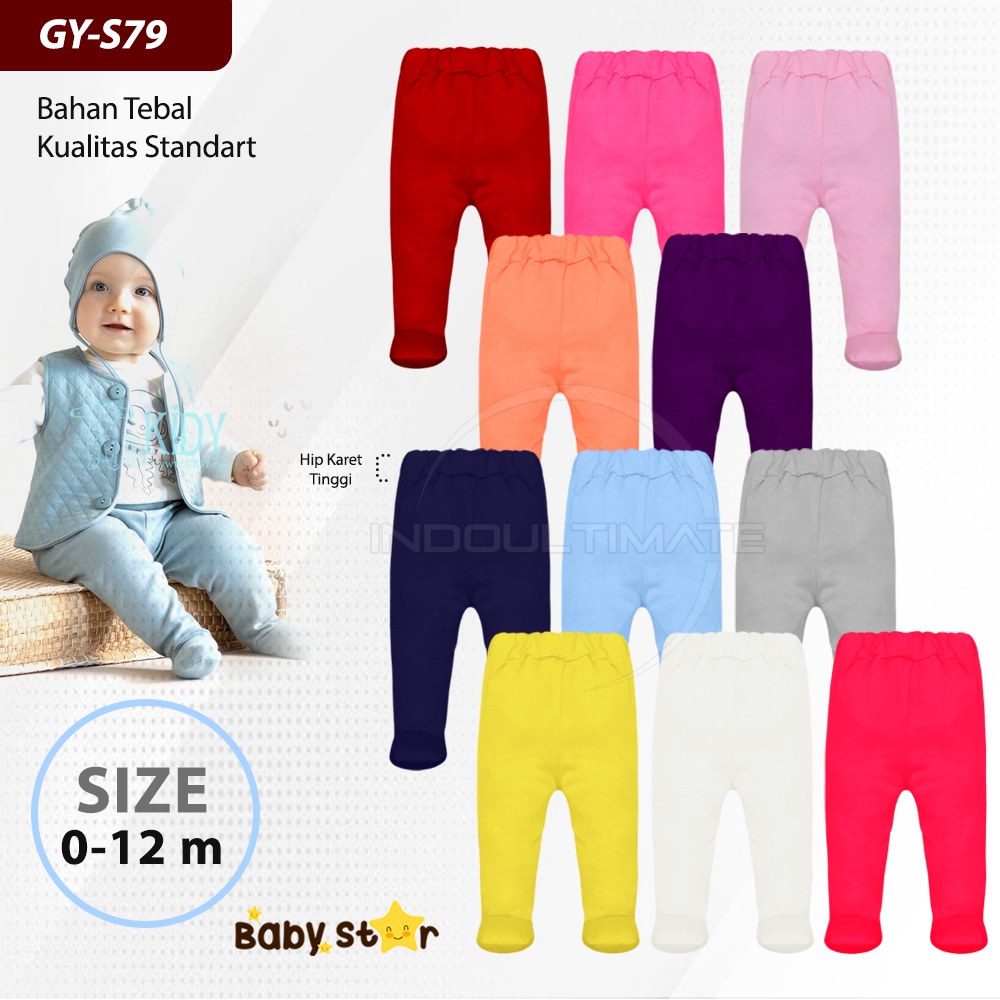 BABY STAR Celana Panjang Bayi Kaki Tutup 0-12 bulan Celana Bayi Newborn Celana Diaper Celana Popok baju bayi perempuan laki-laki fashion bayi OOTD anak GY-S79