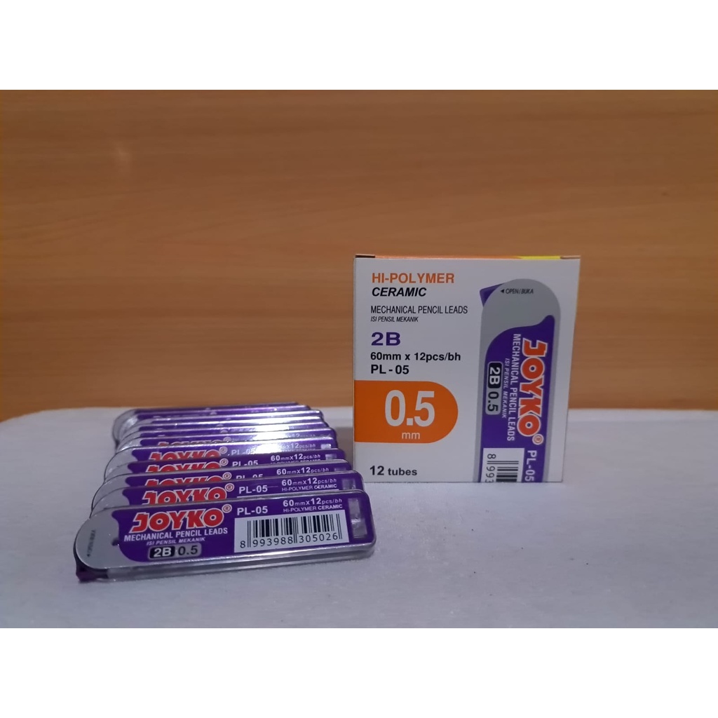 

Isi Pensil Mekanik 2B / Mechanical Pencil Lead 0.5 mm Joyko PL-05