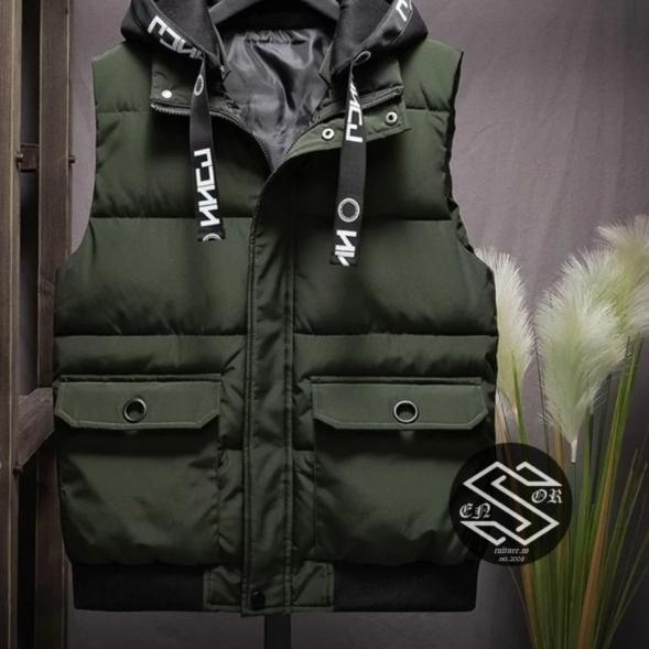 Rompi Hoodie Fleece Original Sensor / Rompi Sepeda / Rompi Motor - Hitam, L