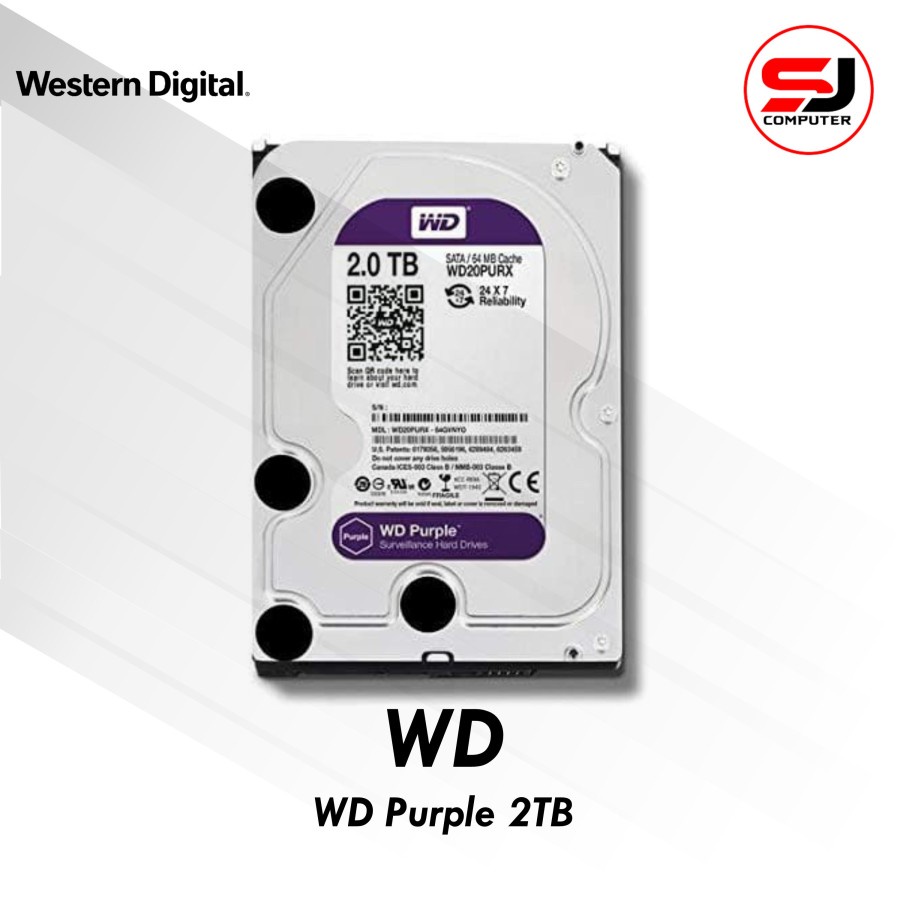 Hardisk 3.5&quot; WD Purple 2TB CCTV