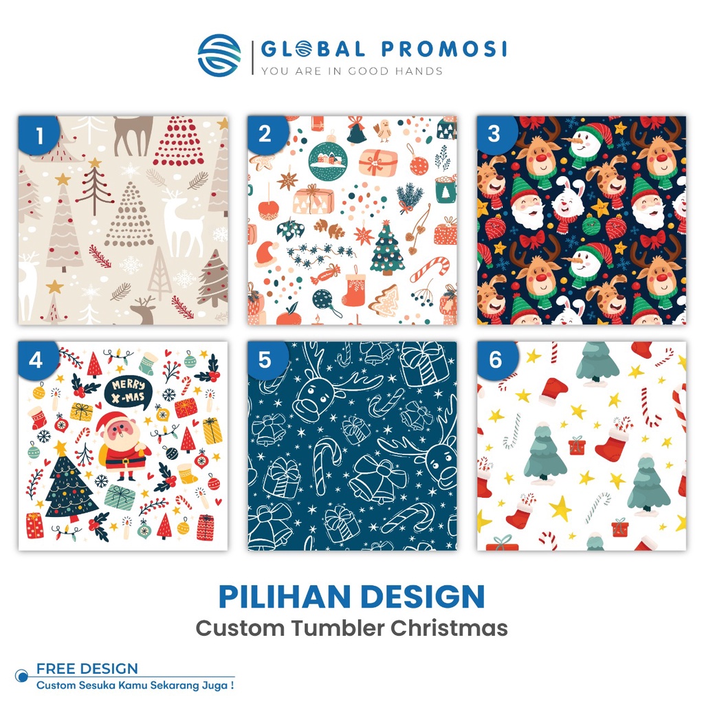 Pilihan Desain Khusus Tumbler Tema Natal