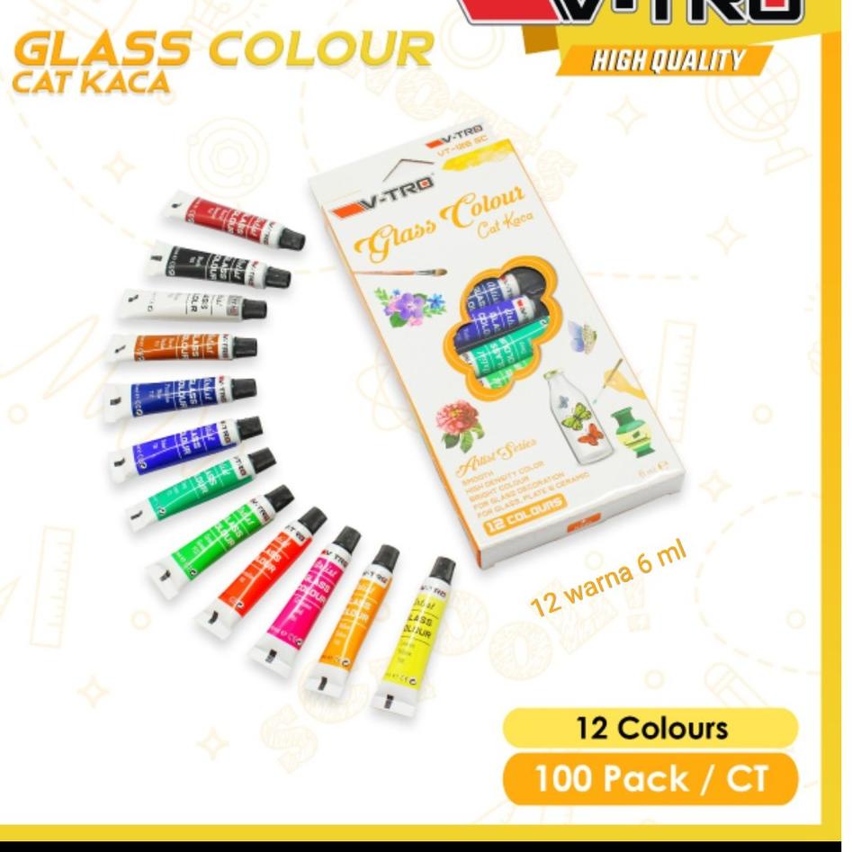

Murah Terkeren glass color 12 warna 6 ml vtro pewarna kaca