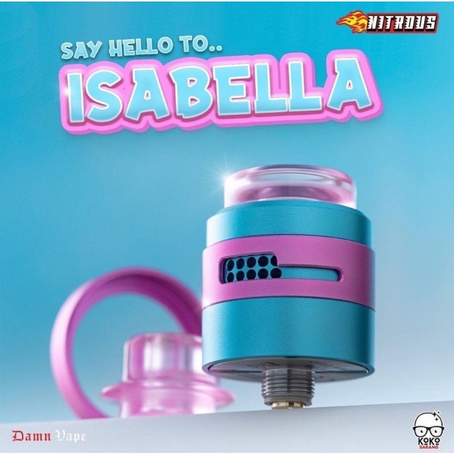 NITROUS ISABELLA RDA 22MM DUAL CAPS ONLY