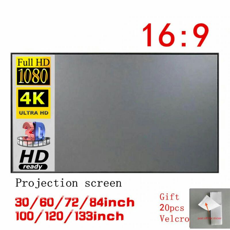 Kain Layar Proyektor Anti-light Ambient Screen Curtain 84 Inch l21