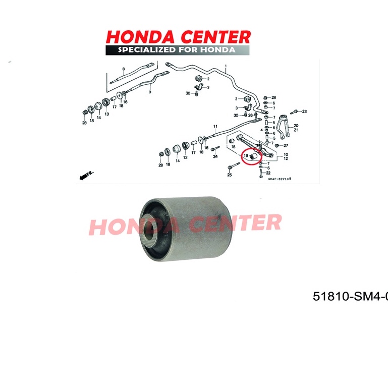 bushing bush bosh bos karet lower arm sayap depan odyssey ra6 ra8 rb1 rb2 rb3 2000 2001 2002 2003 2004 2005 2006 2007 2008 2009 2010 2011 2012 2013