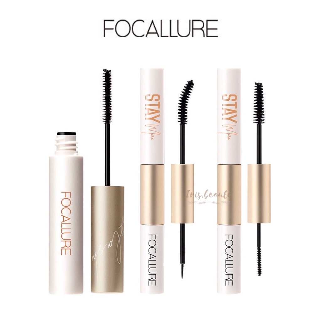 FOCALLURE 2in1 Waterproof Mascara Eyeliner Fiber Eyalash / Longlash Waterproof Mascara