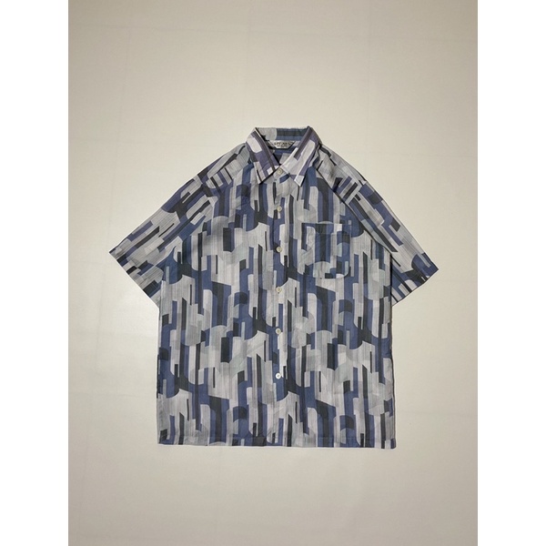 (73x55) Kemeja Pendek Motif Abstrak Second Mahpiestuff Size L