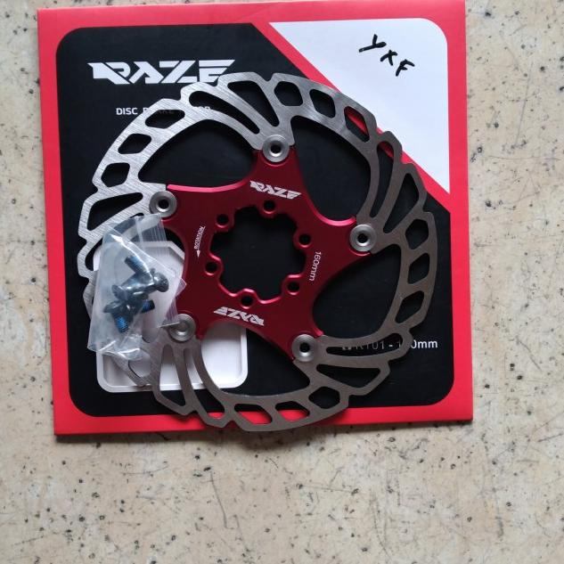 rotor rem discbrake/disc brake/cakram sepeda raze RT01 6bolt 160mm - Hitam