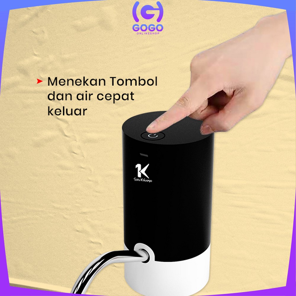 GOGO-C739  Pompa Galon Automatic Elektrik Charge Usb Dispenser Air Minum Rechargeable Portable Otomatis Water Pump