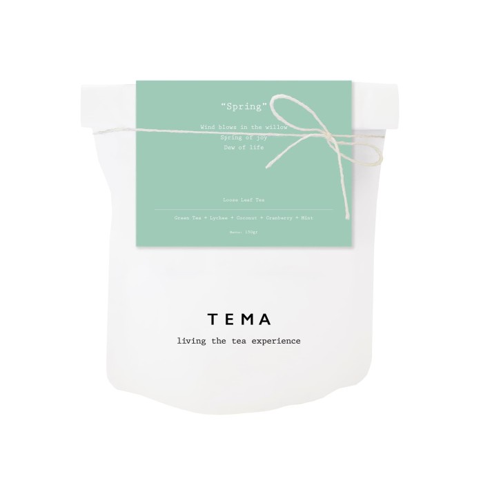 

TEMA TEA LARGE POUCH - SPRING / LYCHEE GREEN TEA - 150GR