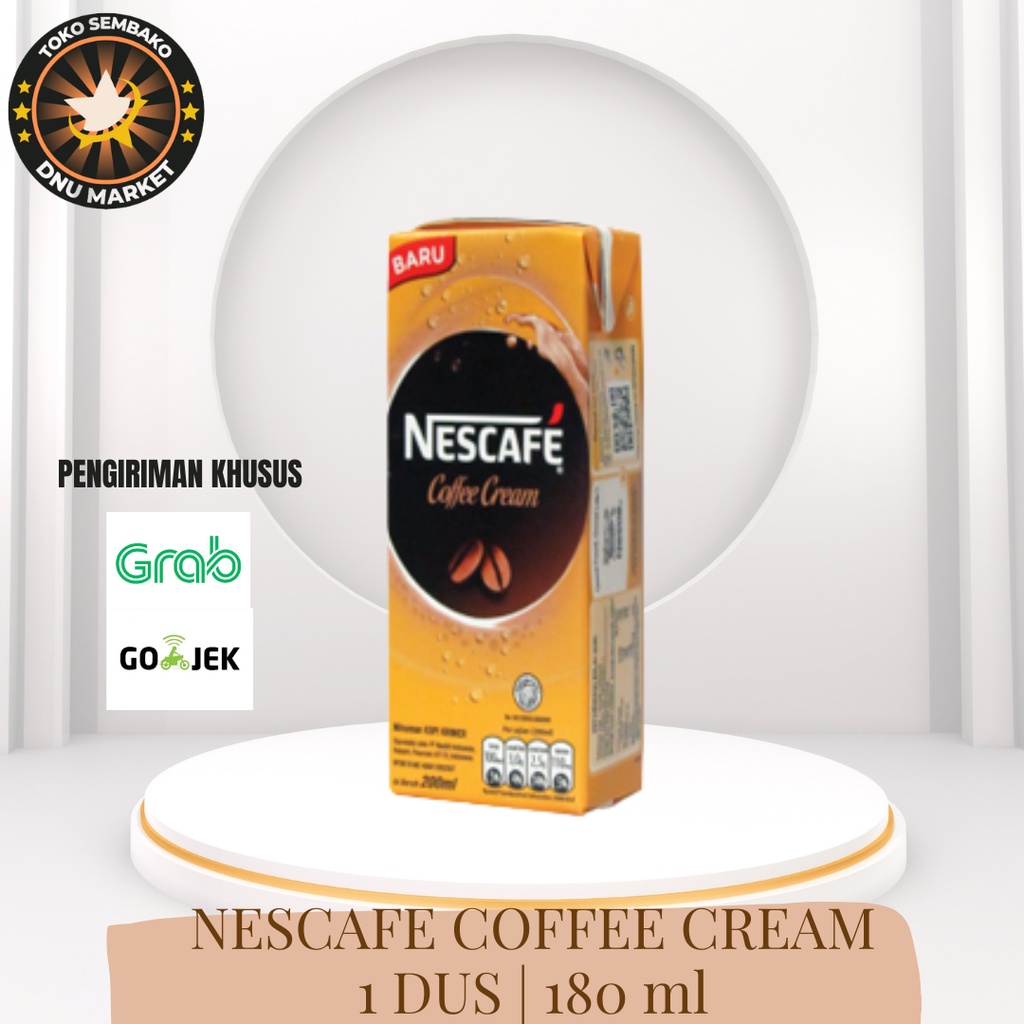 

NESCAFE COFFEE CREAM 180mL [KARTON] 1 DUS ISI 36 (KHUSUS KURIR INSTAN ATAU SAME DAY)