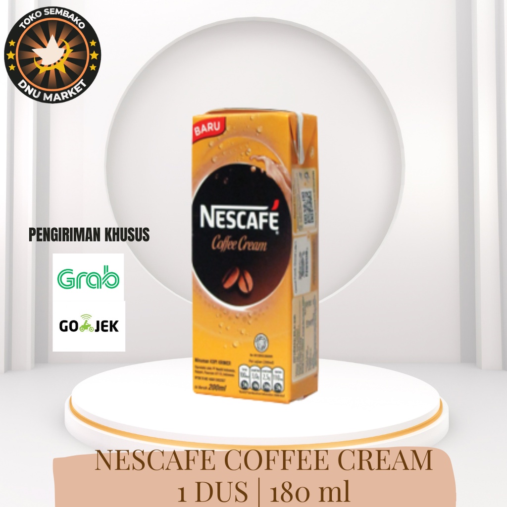 NESCAFE COFFEE CREAM 180mL [KARTON] 1 DUS ISI 36 (KHUSUS KURIR INSTAN ATAU SAME DAY)